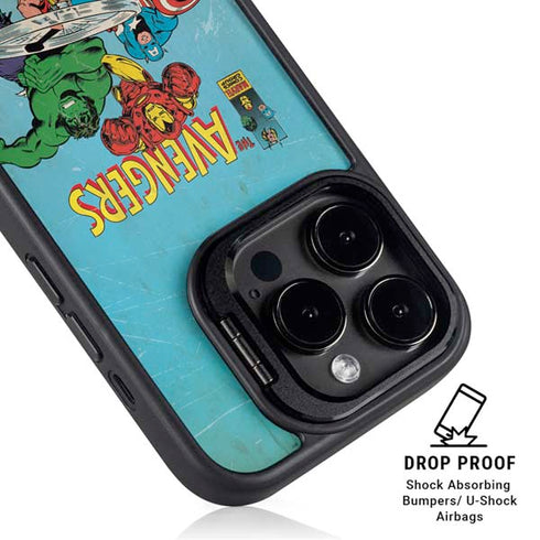 Marvel Classic Comics The Avengers iPhone 14 Pro Kickstand Case